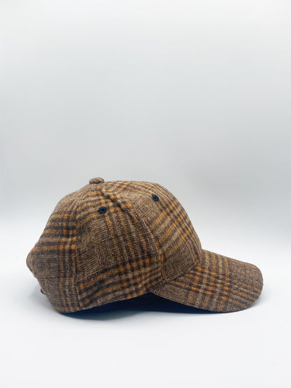 Beige Check Baseball Cap