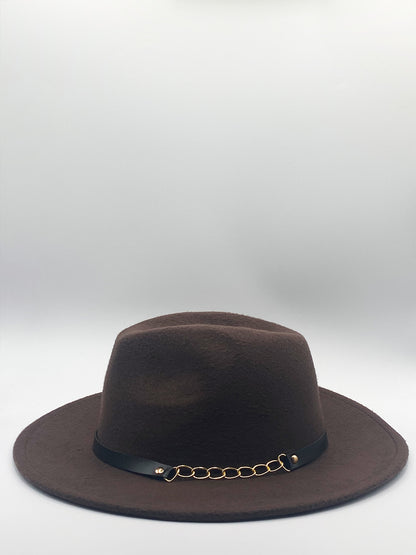 Chocolate Brown Trilby With PU Band