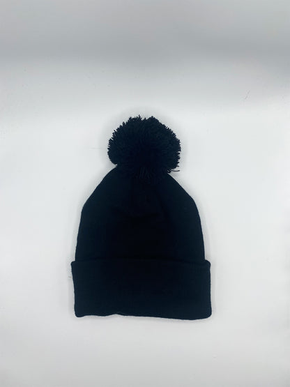 Pom Pom Beanie in Black