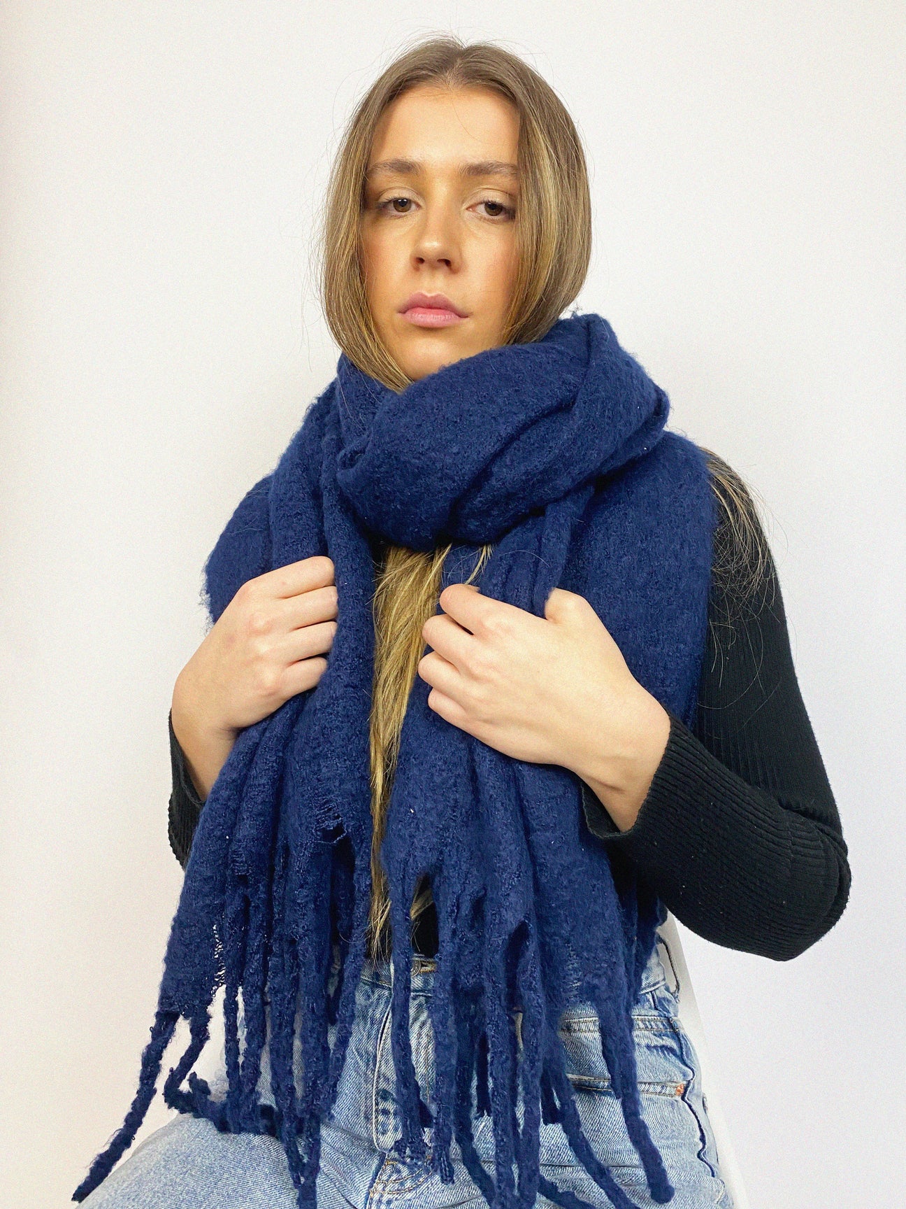 Navy Soft Touch Scarf