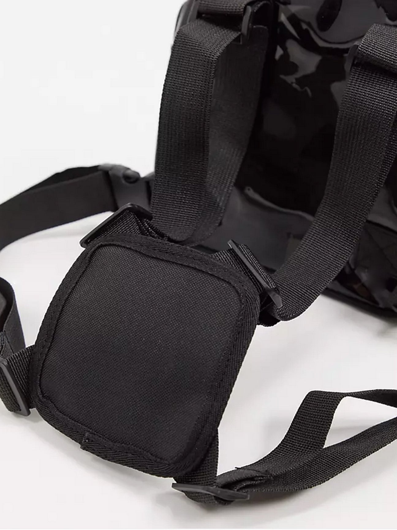 Black PVC Chest Bag