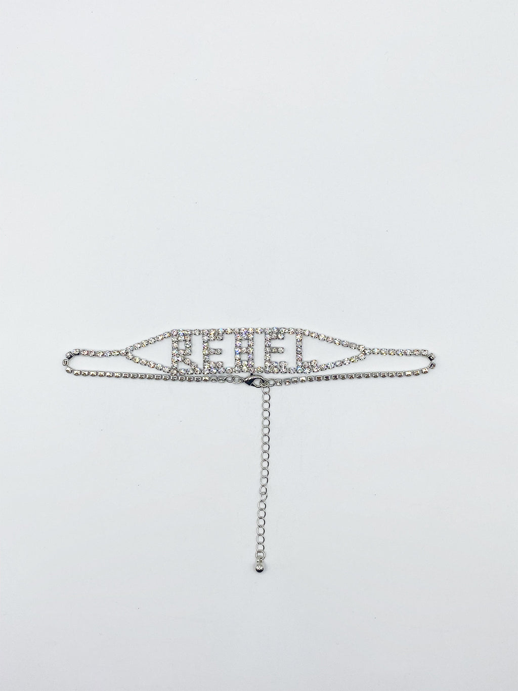 Silver Rhinestone 'Rebel'' Diamonte Choker