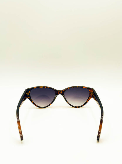 Tortoiseshell Cat Eye Sunglasses With Smoke Graded Lenses