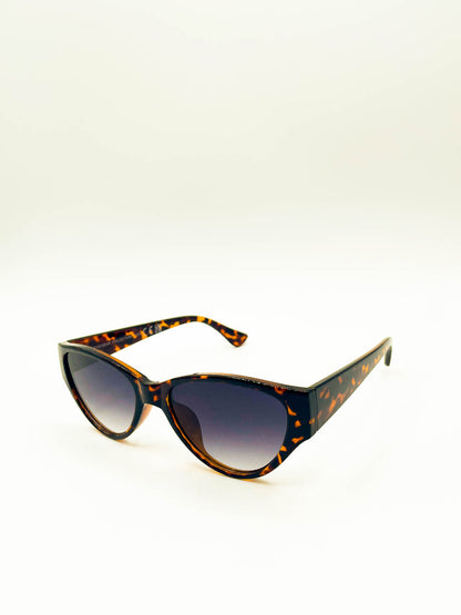 Tortoiseshell Cat Eye Sunglasses With Smoke Graded Lenses