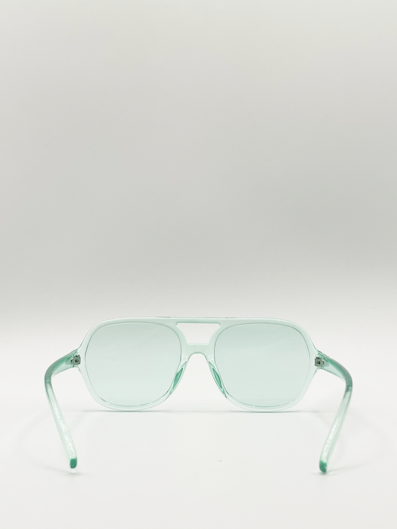 Green Plastic Frame Navigator Sunglasses