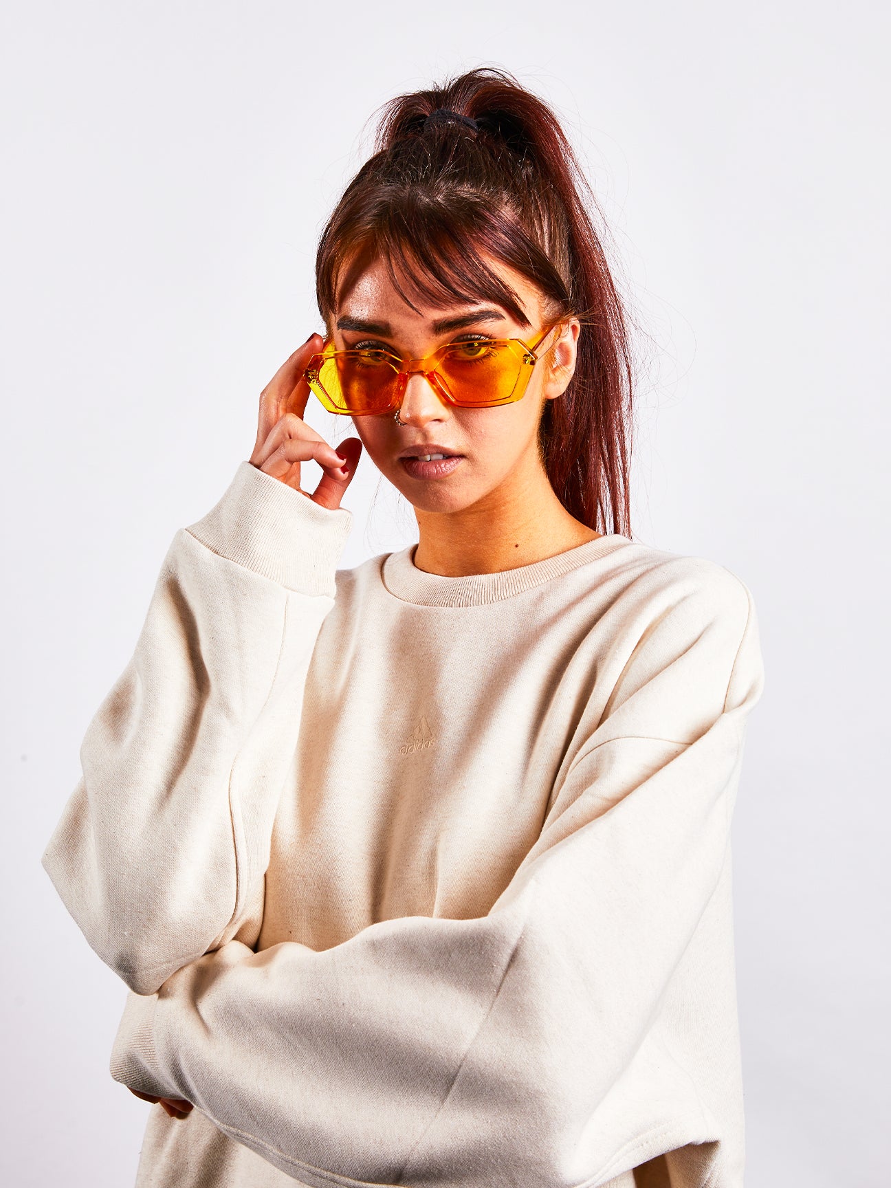 Clear shop yellow sunglasses