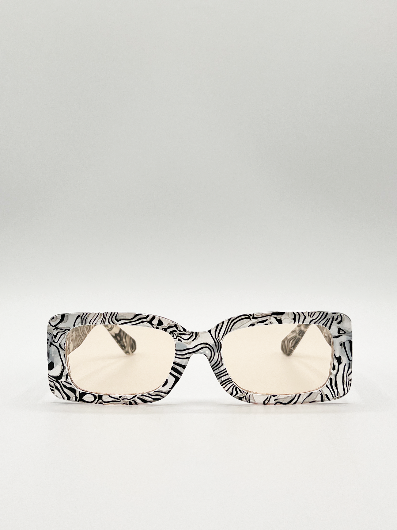 Zebra Print square frame sunglasses
