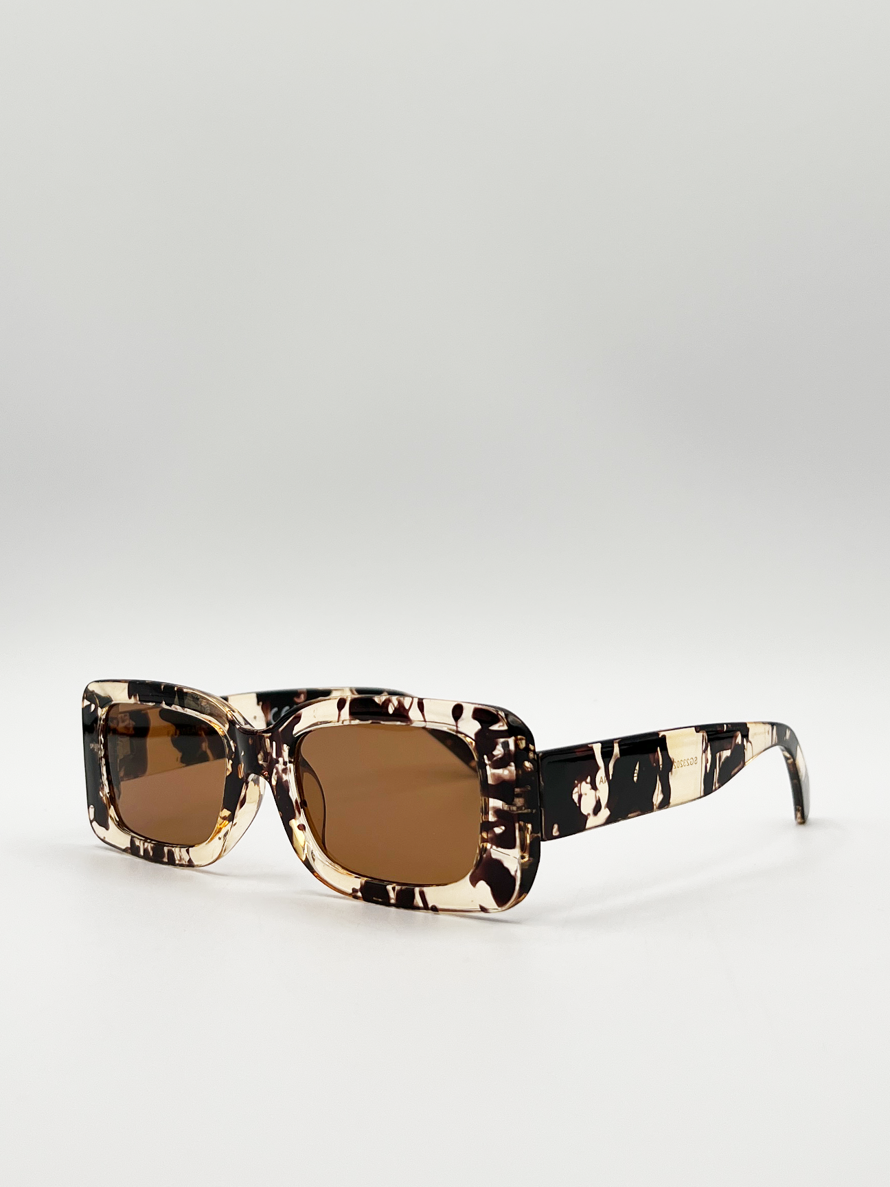 Tortoiseshell print square frame sunglasses