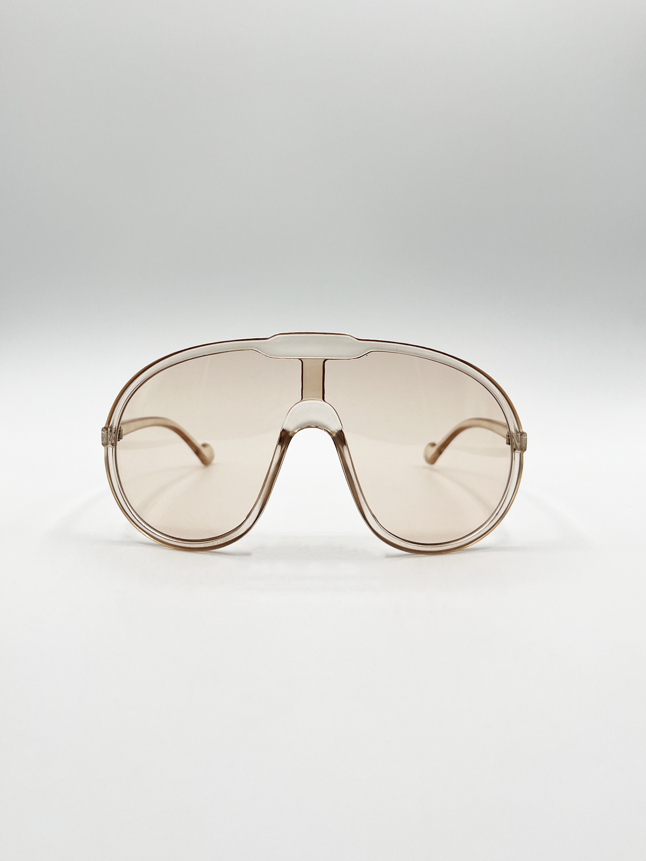Wave Mask Sunglasses in Champagne