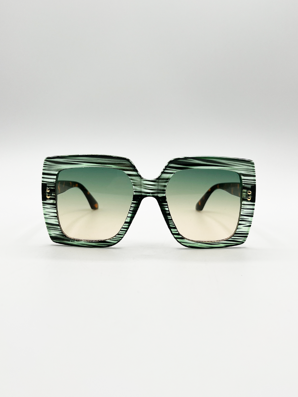 Oversized Square Frame in Multi Print