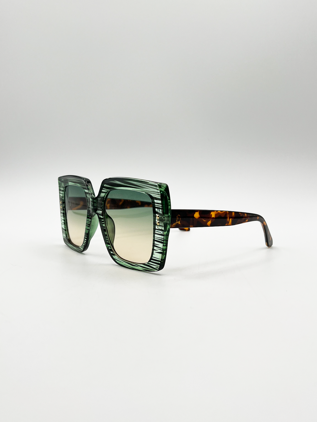 Oversized Square Frame in Multi Print