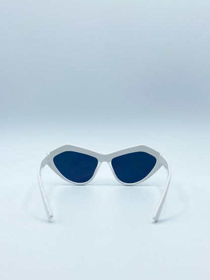 Angular Sunglasses in White