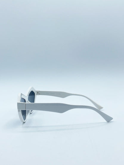 Angular Sunglasses in White