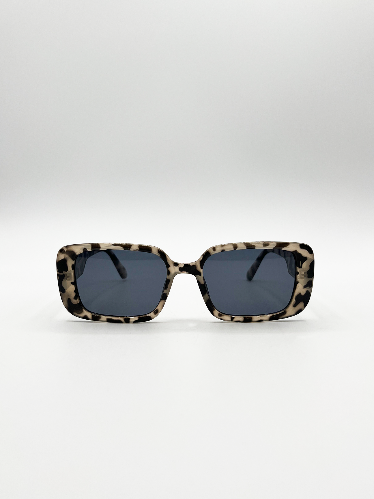 Oversized Rectangle Sunglasses in Animal Print
