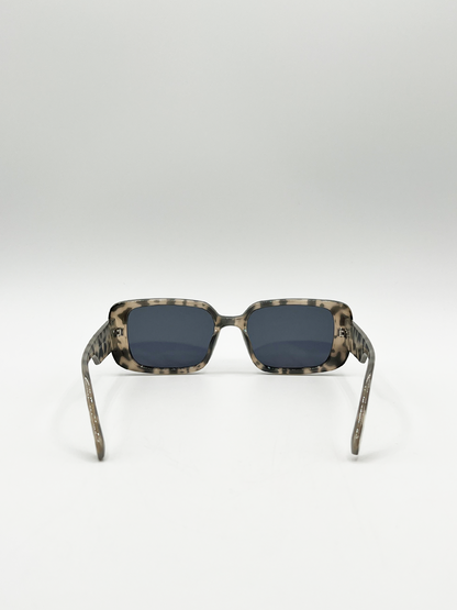 Oversized Rectangle Sunglasses in Animal Print