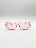 Flat Top Oval Sunglasses in Pale Pink