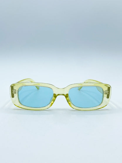 Oval Sunglasses in Translucent Green