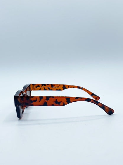 Chunky Square Frame Sunglasses in Tortoiseshell