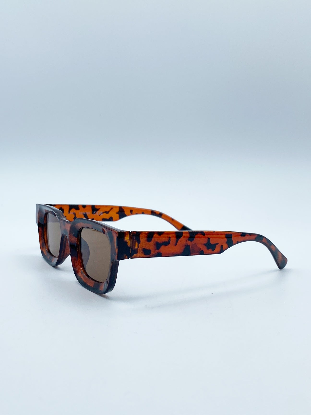 Chunky Square Frame Sunglasses in Tortoiseshell