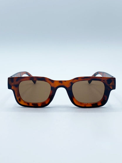 Chunky Square Frame Sunglasses in Tortoiseshell