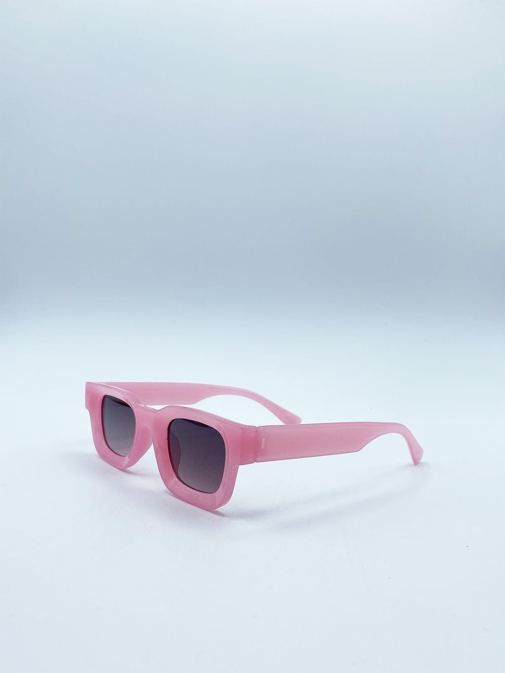 Chunky Square Frame Sunglasses in Pink