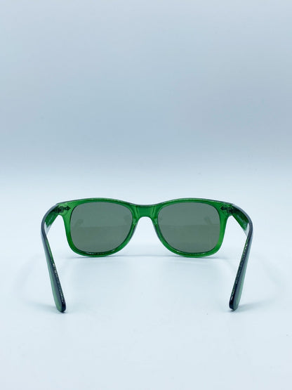 Green Wayfarer Sunglasses with Green Lenses