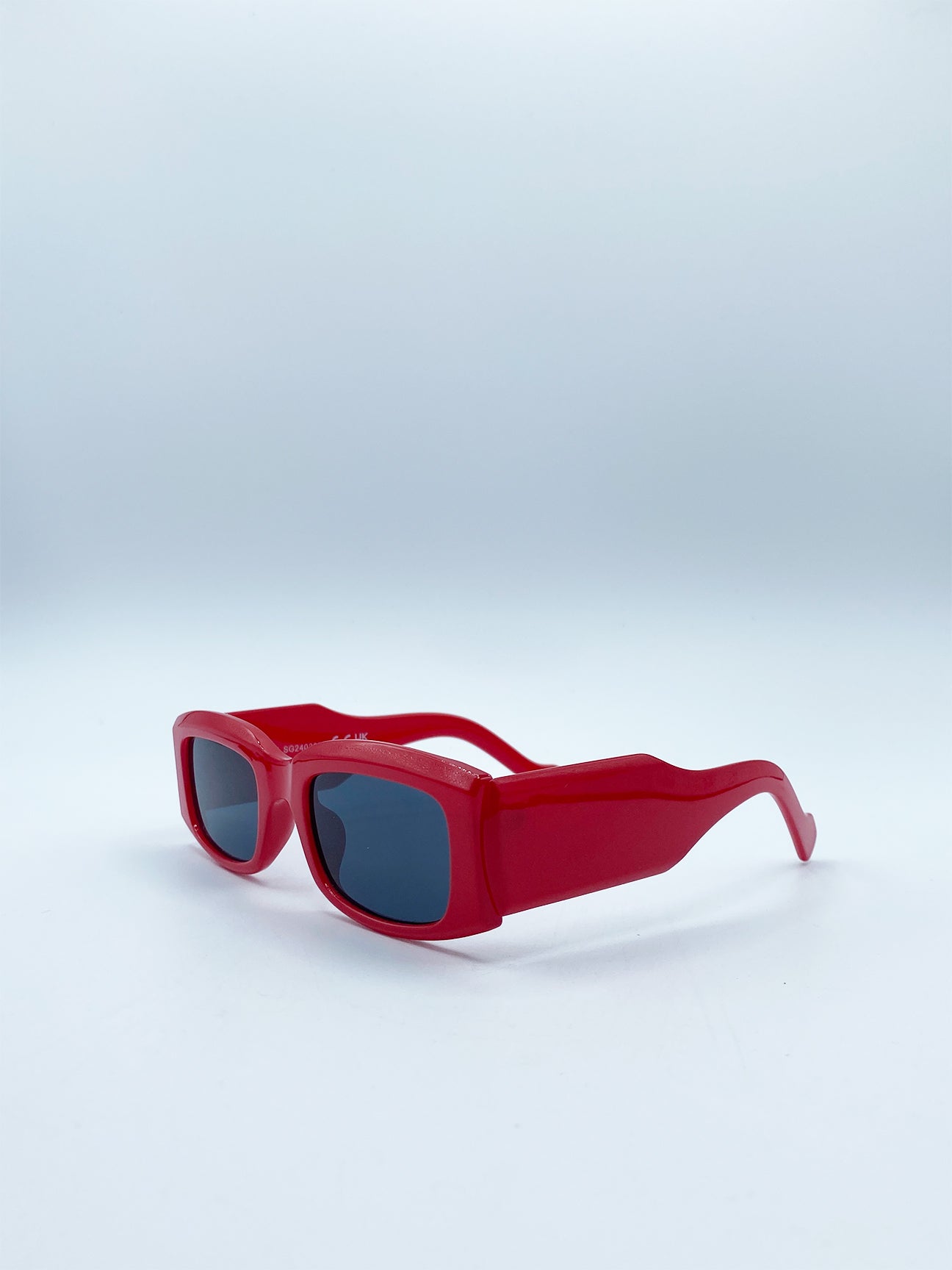 Chunky Rectangle Sunglasses in Red