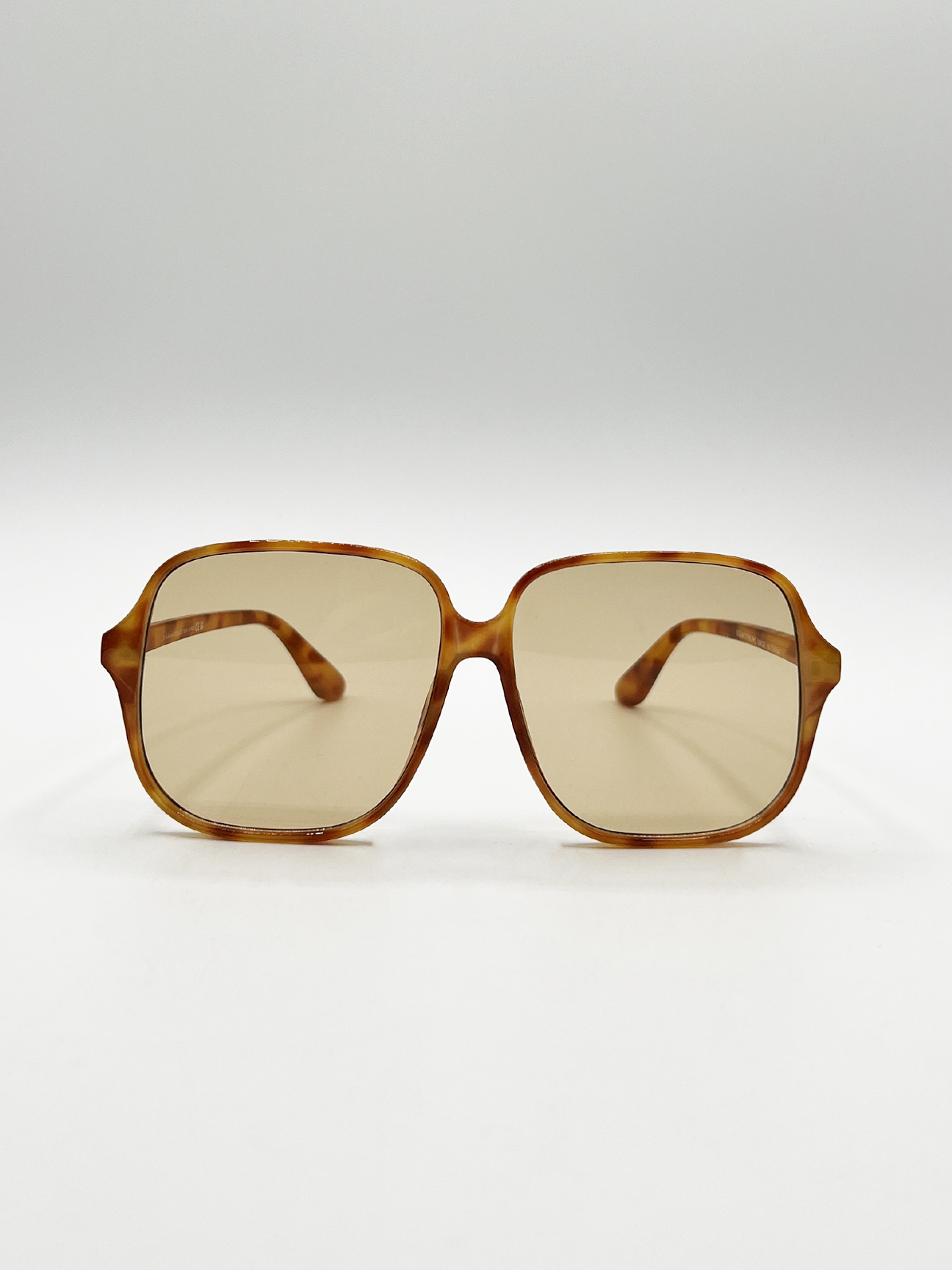 Oversized Lightweight Square Frame Sunglasses in Burnt Orange