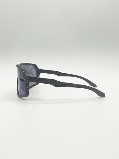 Polarised Sunglasses in Black Speckle