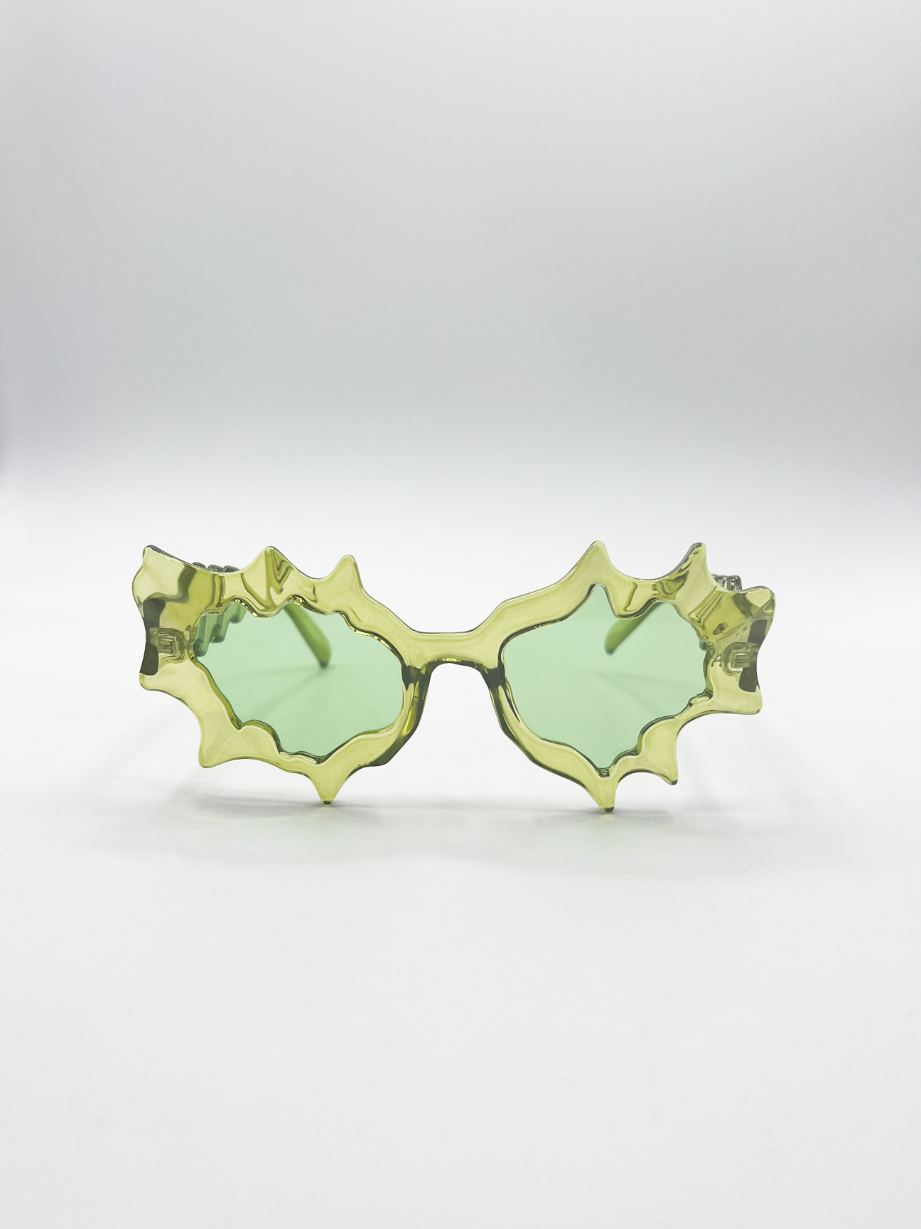 Y2K Irregular Novelty Sunglasses in Green