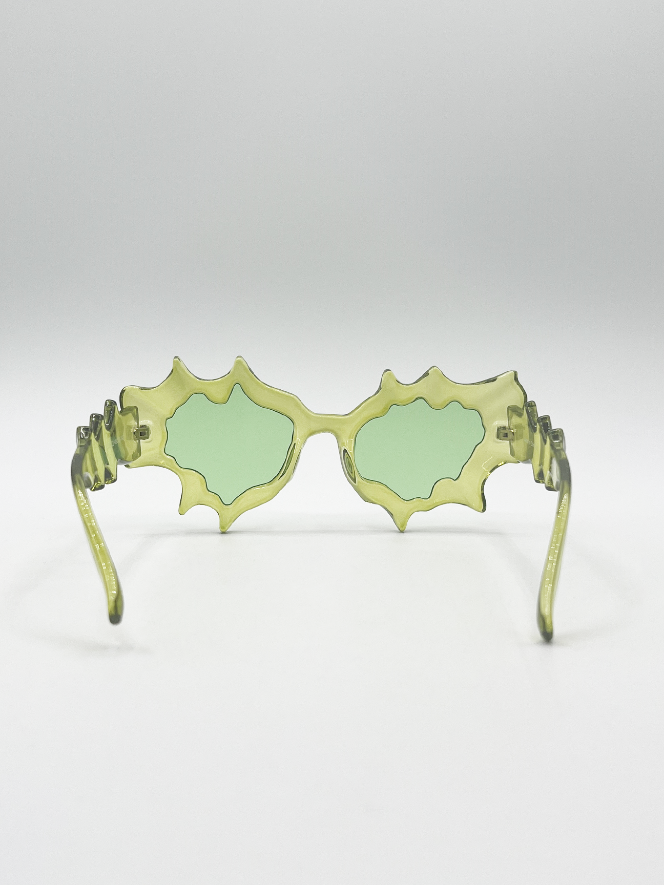 Y2K Irregular Novelty Sunglasses in Green