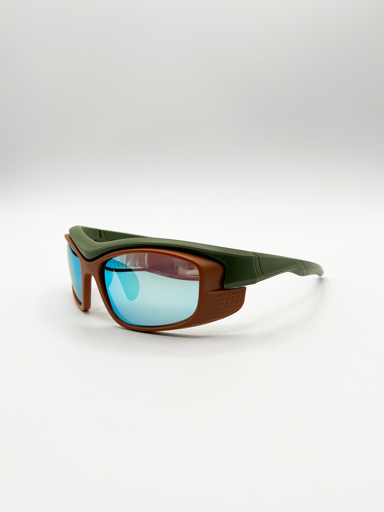Cycling Style Glasses in Multi with Mirrored lens