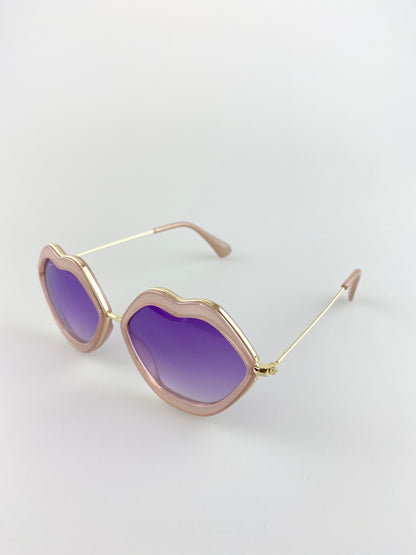 Purple Ombre Lense Lips Sunglasses