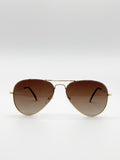 Classic Brown  Aviator Sunglasses Polarized