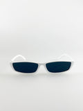 Retro Slim Cateye Sunglasses In White