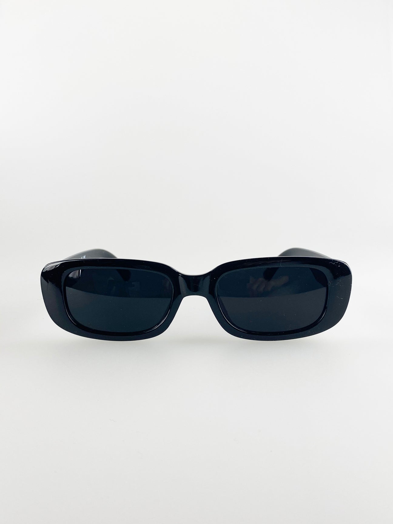 Retro Rectangle Sunglasses In Black