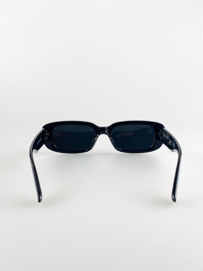 Retro Rectangle Sunglasses In Black