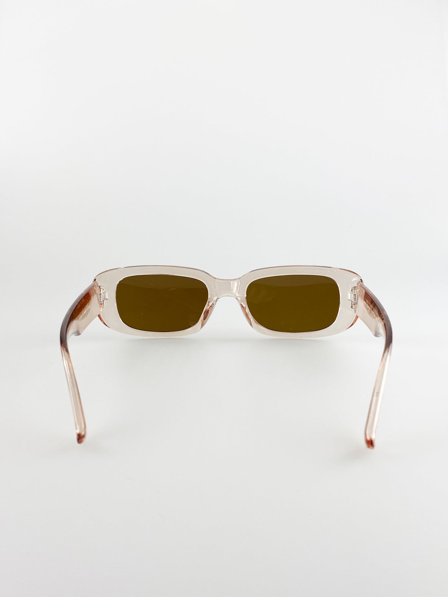 Retro Rectangle Sunglasses In Light Brown