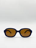 Oval Sunglasses In Matte Navy