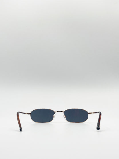 Oval Sunglasses In Black Smoke