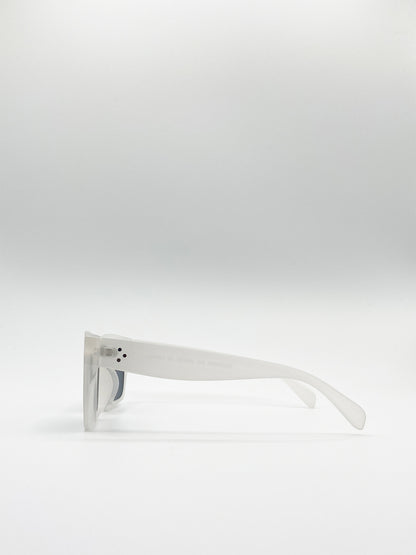 Oversized Sunglasses In Matte White