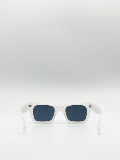 Oversized Sunglasses In Matte White