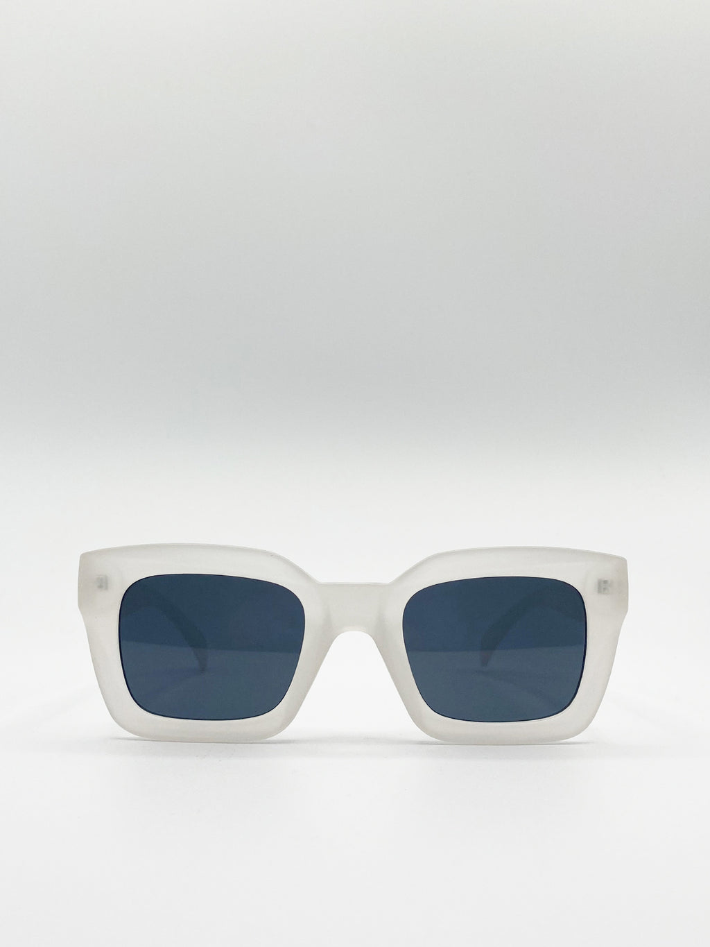 Oversized Sunglasses In Matte White