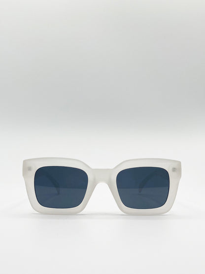 Oversized Sunglasses In Matte White