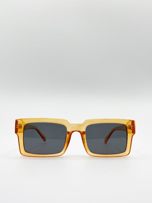 Square Sunglasses In Crystal Orange