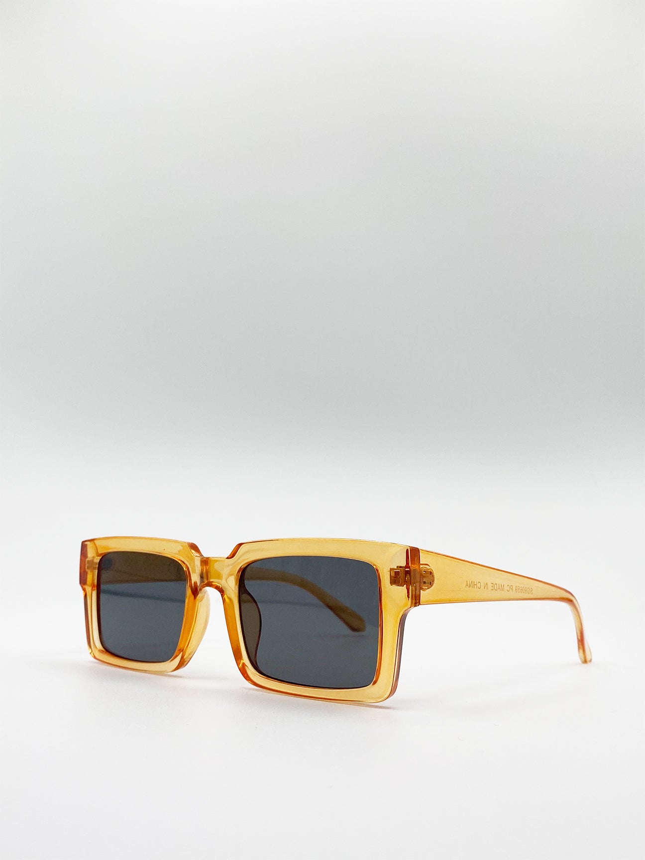 Square Sunglasses In Crystal Orange