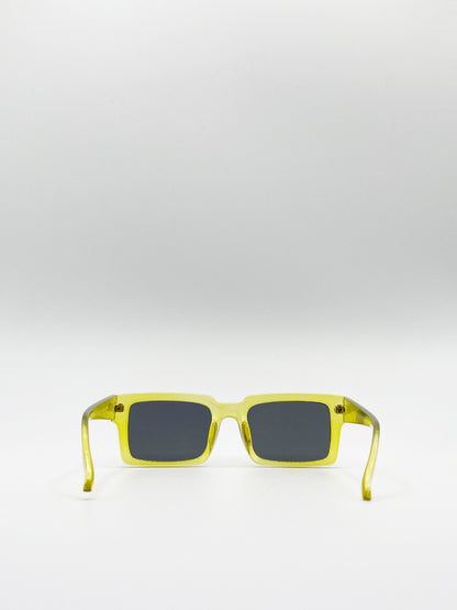 Square Sunglasses In Crystal Yellow