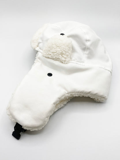 Trapper Hat In White