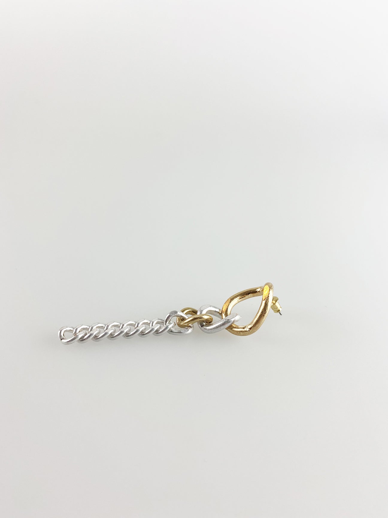 Gold and Silver Drop Style Chain Earring