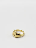 Gold Plated Engraved Signet Ring